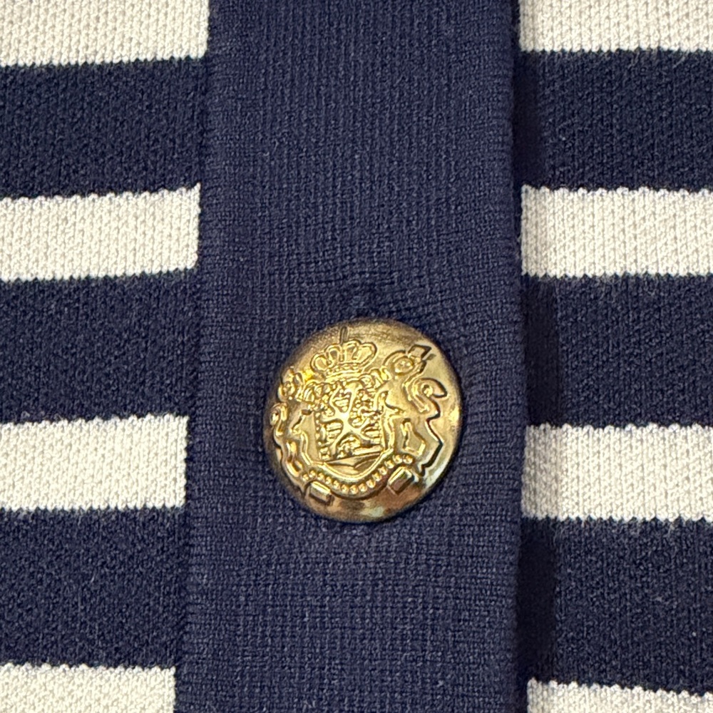 Tuckernuck Navy and White Striped Knit Liv Cardigan Size XXL - Picture 4 of 10
